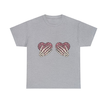 Skeleton Hand on Hearts Valentine Short Sleeve Tee