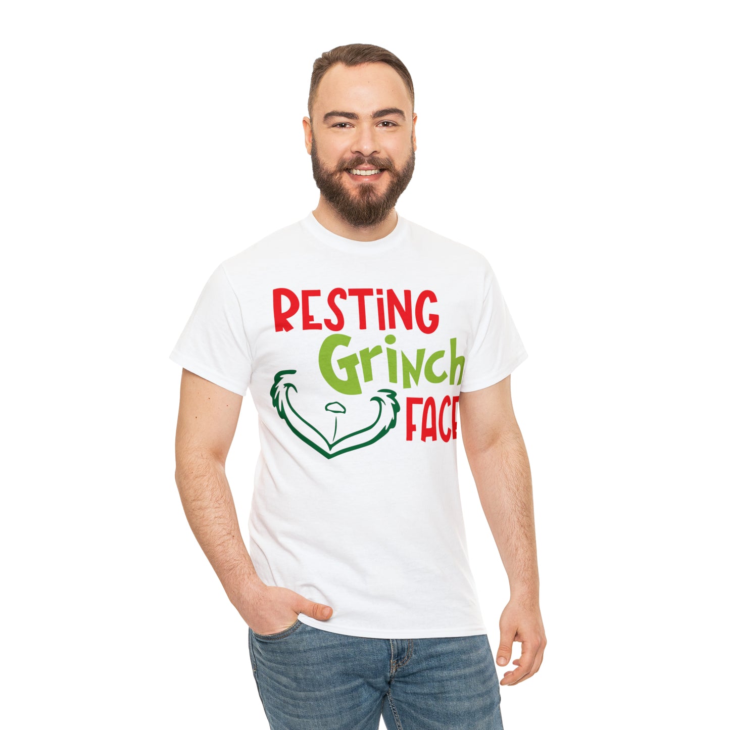 Resting Grinch Face Christmas Short Sleeve Tee