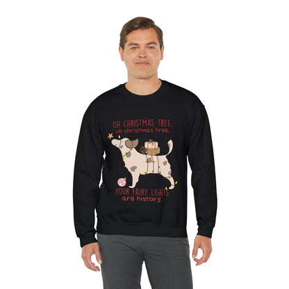 Oh Christmas Tree Your Fairy Lights Are History Dog Sweatshirt