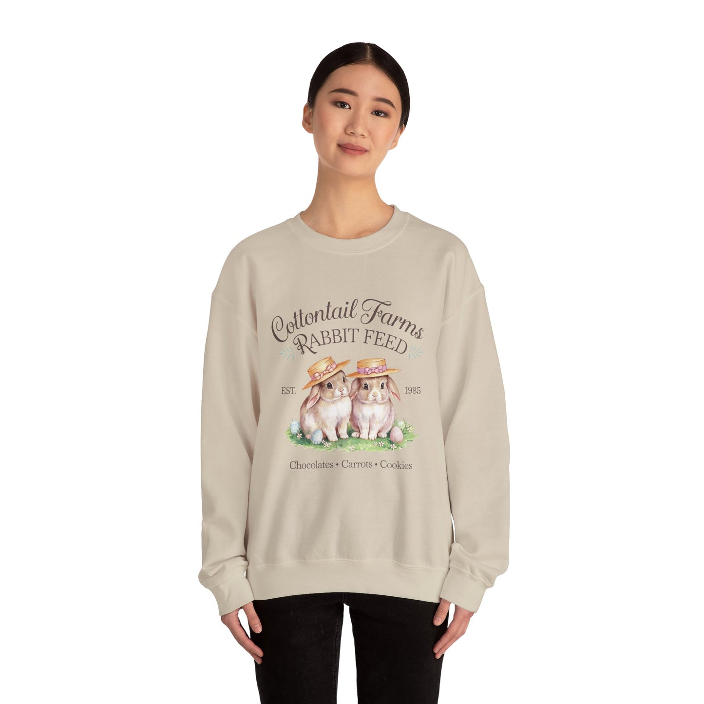 Easter Cottontail Farms Rabbit Feed Sweatshirt