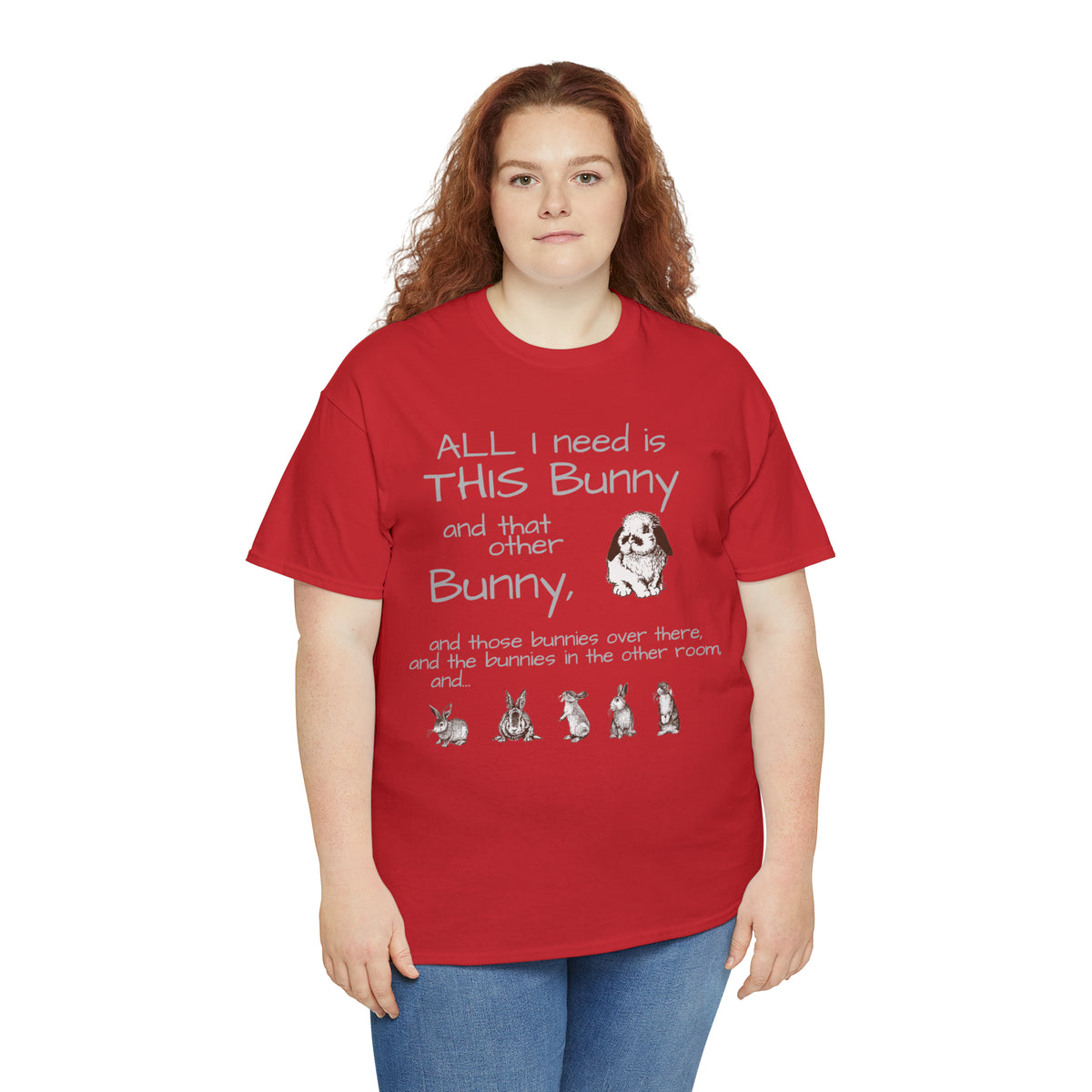All The Bunnies Rabbit lover Unisex Heavy Cotton Tee