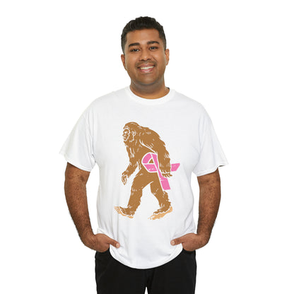 Squatch Bigfoot Breast Cancer Halloween Short Sleeve Tee