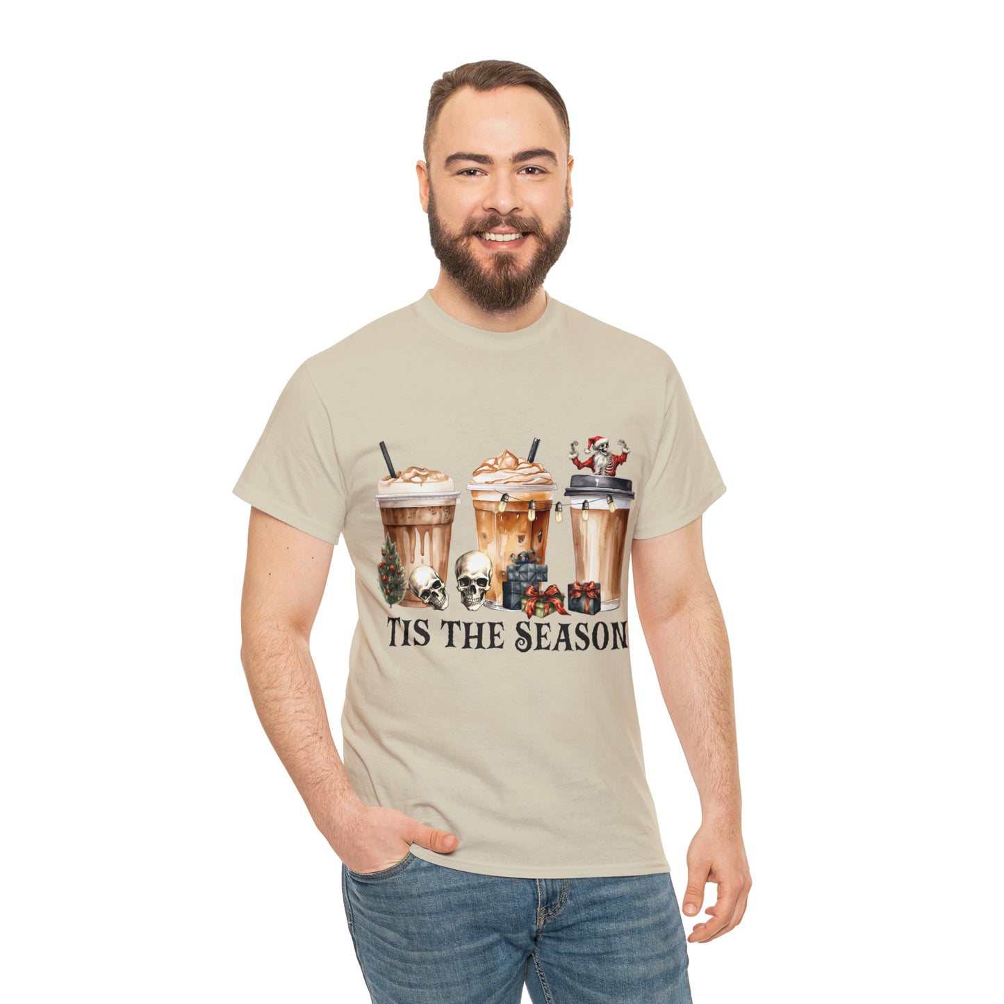 Skeleton Latte Christmas Short Sleeve Tee