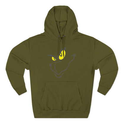 Grinch Face Christmas Pullover Hoodie