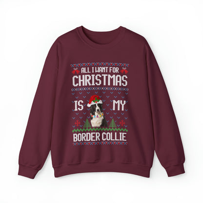 All I Want For Christmas is My Border Collie Dog Ugly Sweater Sweatshirt