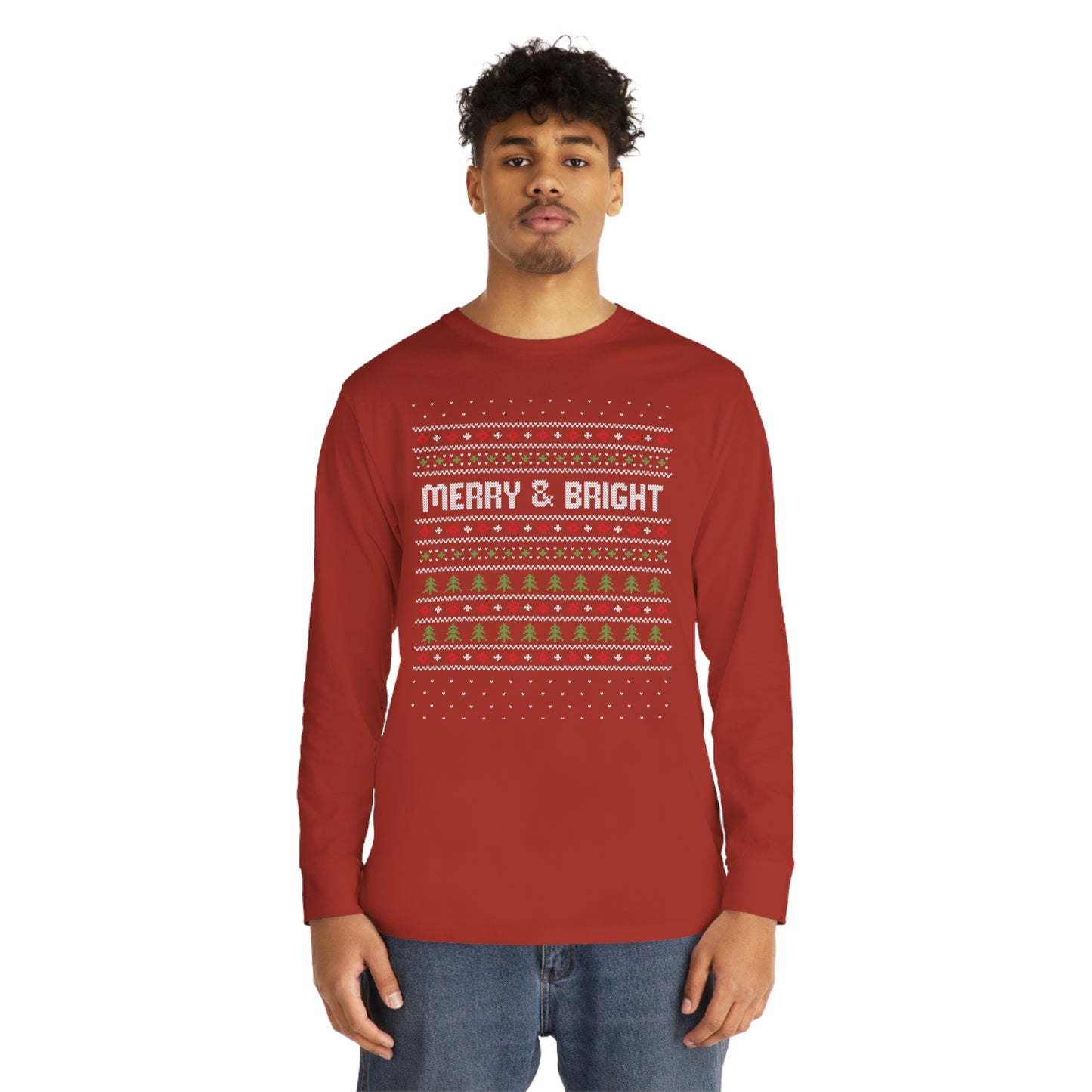 Merry and Bright Christmas Ugly Sweater Long Sleeve T-shirt