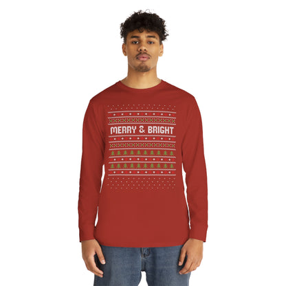 Merry and Bright Christmas Ugly Sweater Long Sleeve T-shirt