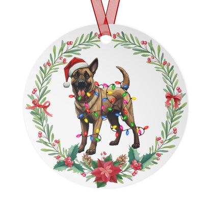 Belgian Malinois Dog in Lights Ornament
