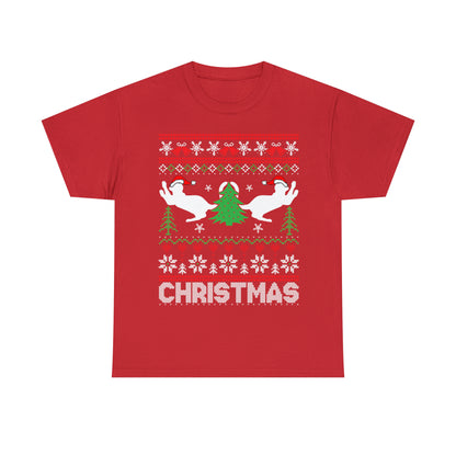 Christmas Cats Ugly Sweater Short Sleeve Tee