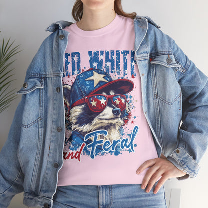 Red White And Feral Short Sleeve Tshirt