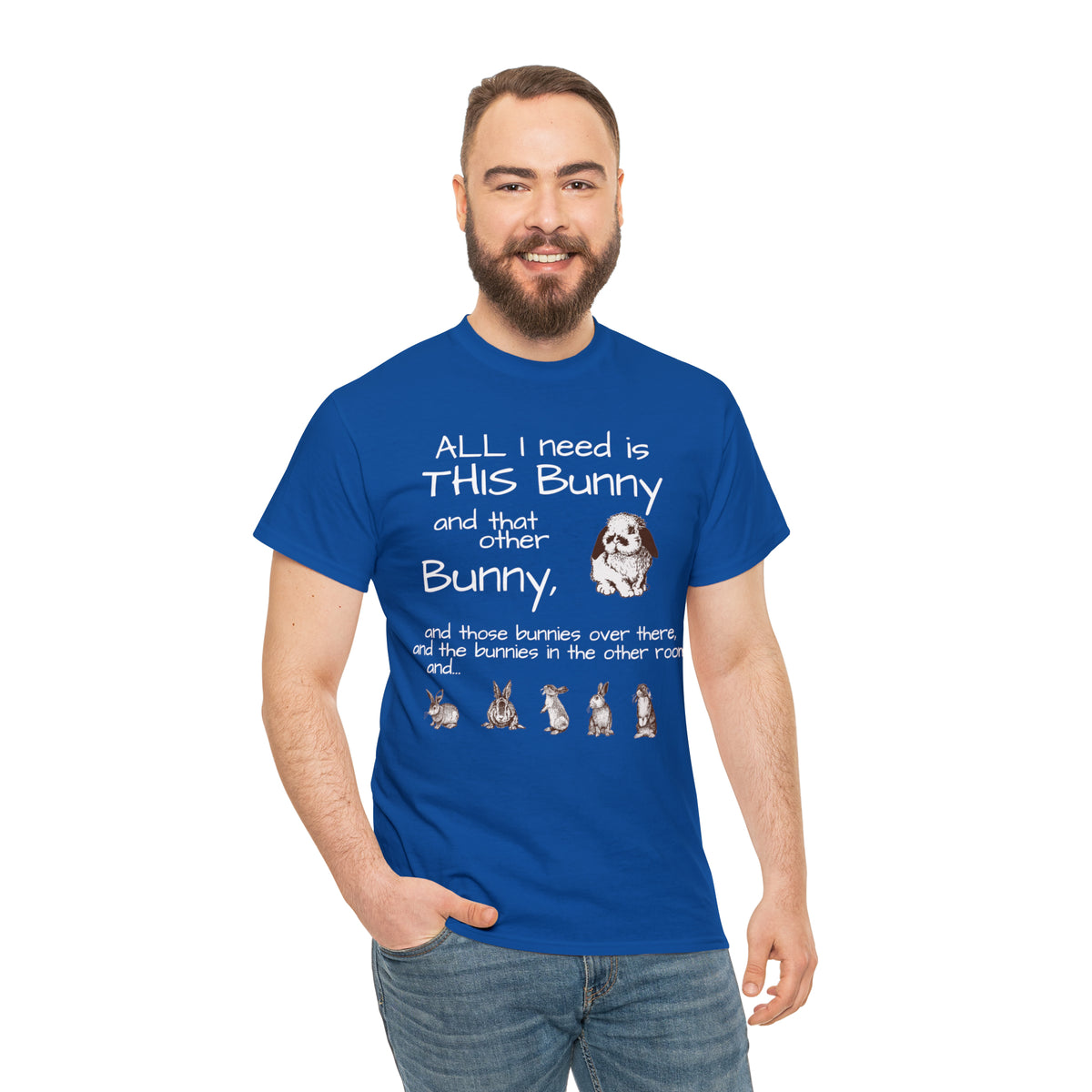 All The Bunnies Rabbit lover Unisex Heavy Cotton Tee
