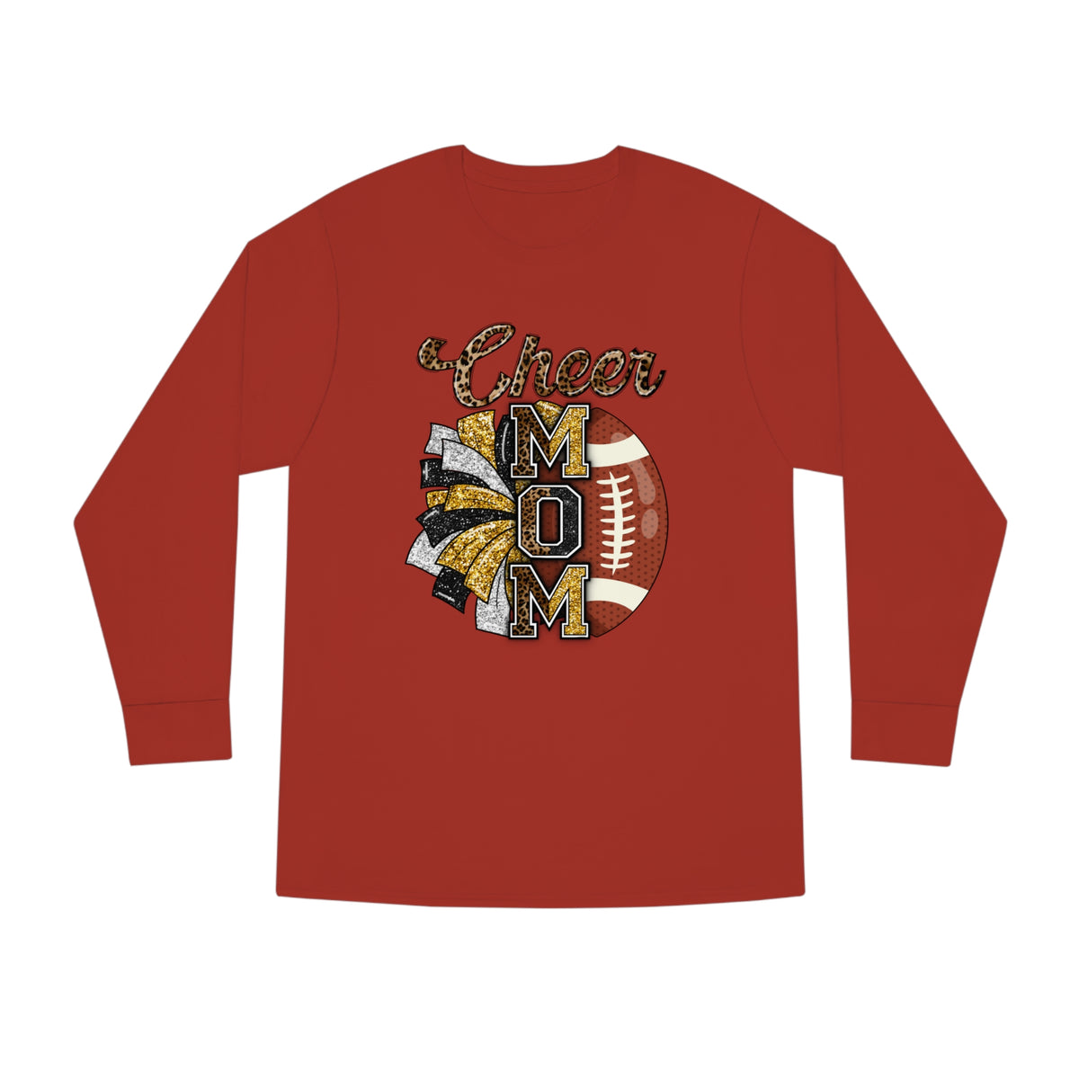 Football Cheer Mom Long Sleeve Tee