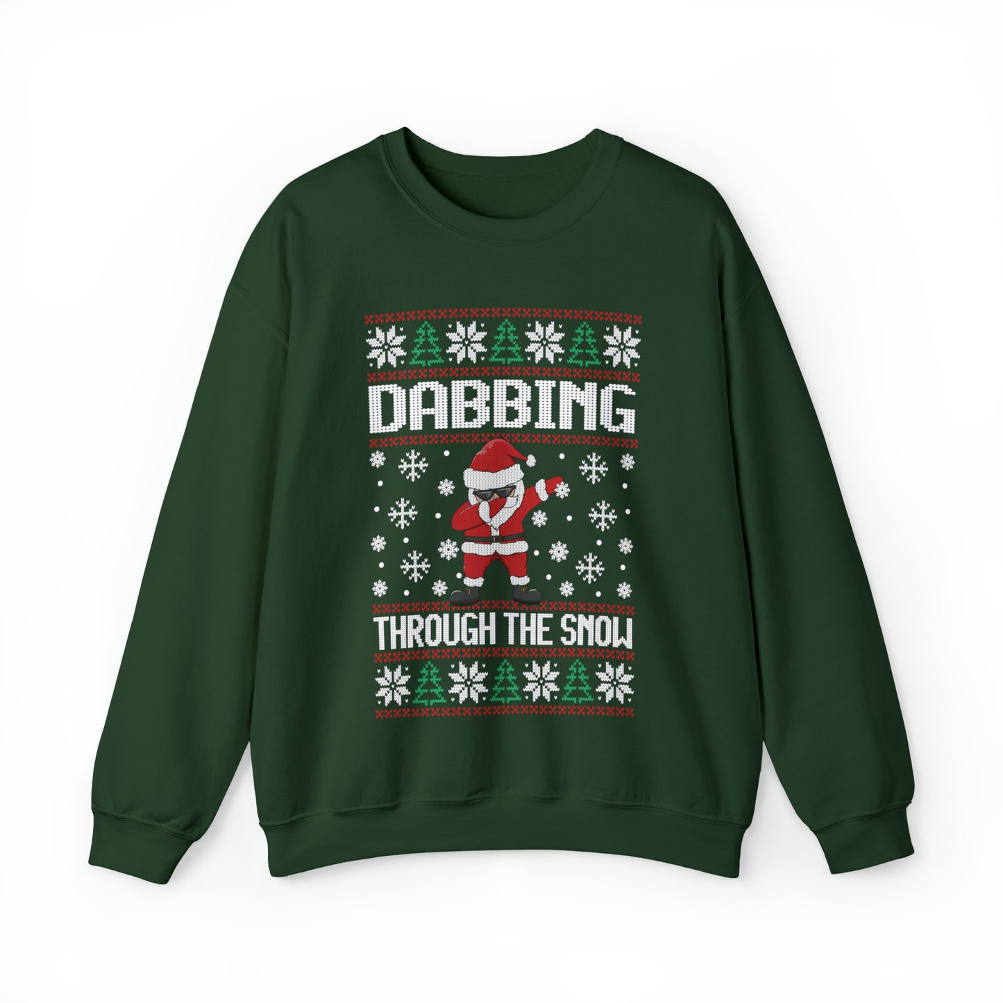 Santa Dabbing Through the Snow Christmas Ugly Sweater Sweatshirt