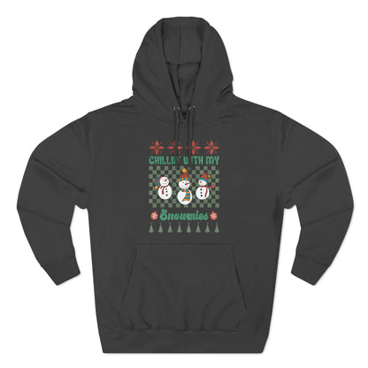 Chillin' With My Snowmies Snowmen Ugly Sweater Pullover Hoodie
