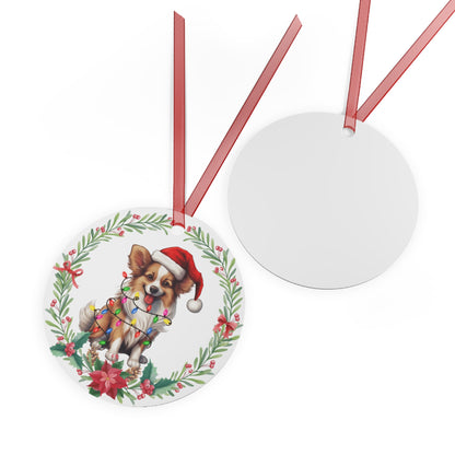 Papillon Dog in Lights Ornament
