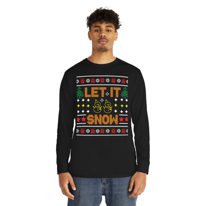 Let It Snow Snowmen Christmas Ugly Sweater Long Sleeve T-shirt