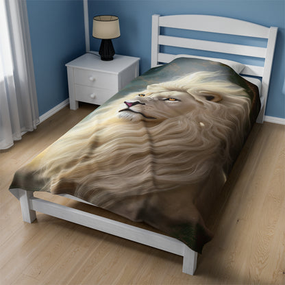 White Lion Head Blanket