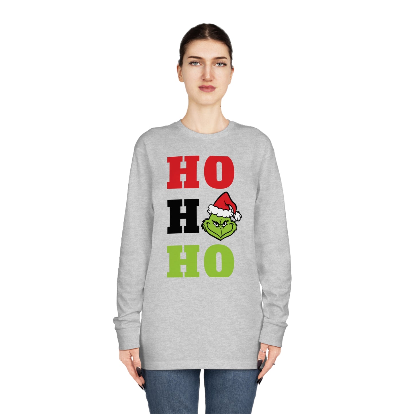 Grinch Ho Ho Ho Christmas Long Sleeve T-Shirt