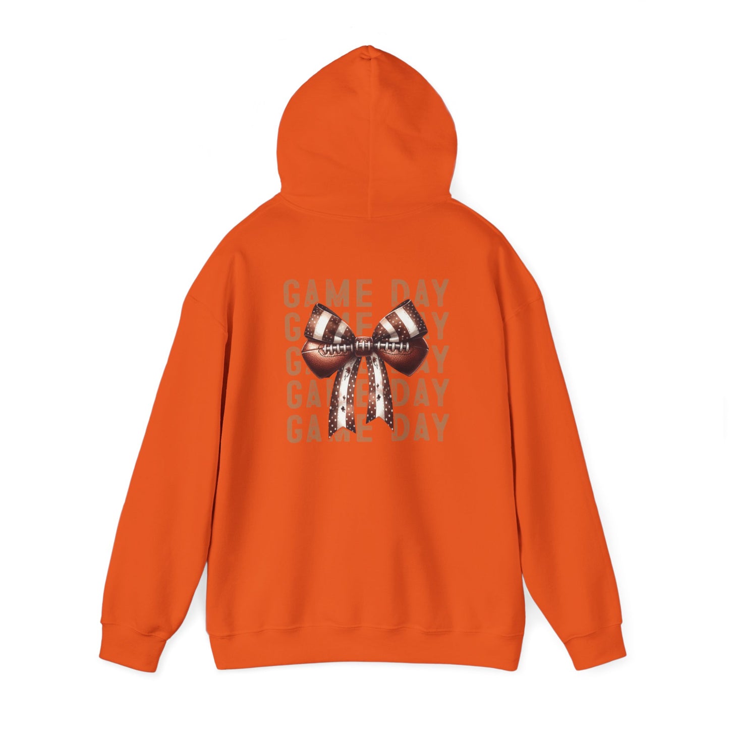 Football Game Day Hoodie Mom Dad Parent Football Lover Coquette BowsPullover