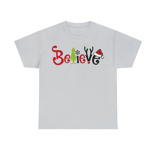 Believe Grinch Christmas Short Sleeve Tee