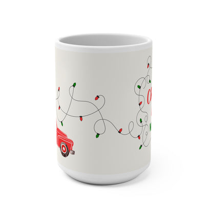 This is My Christmas Movie Watching Mug Red Truck Christmas Lights Mug 15oz