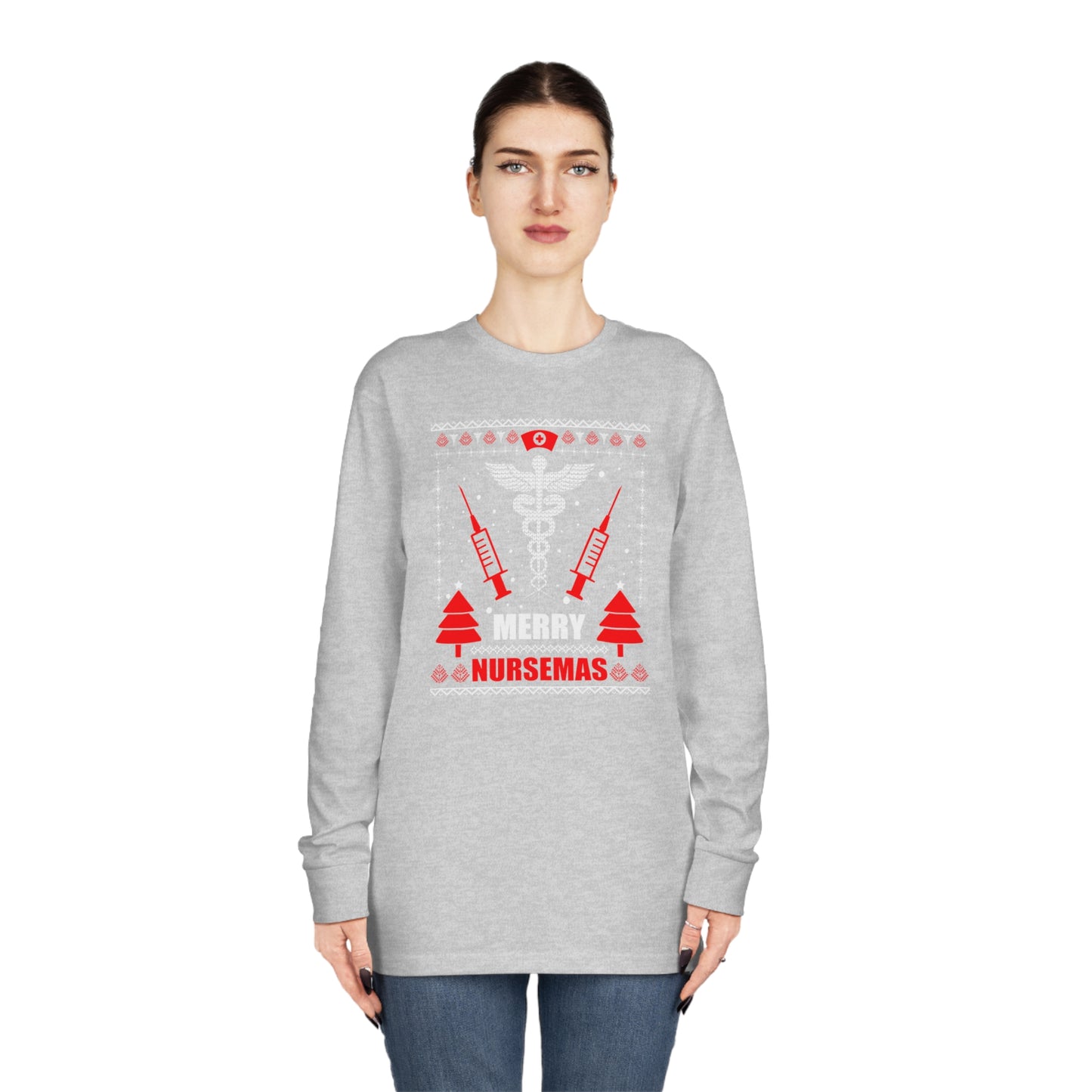 Merry Nursemas Ugly Christmas Sweater Long Sleeve T-shirt