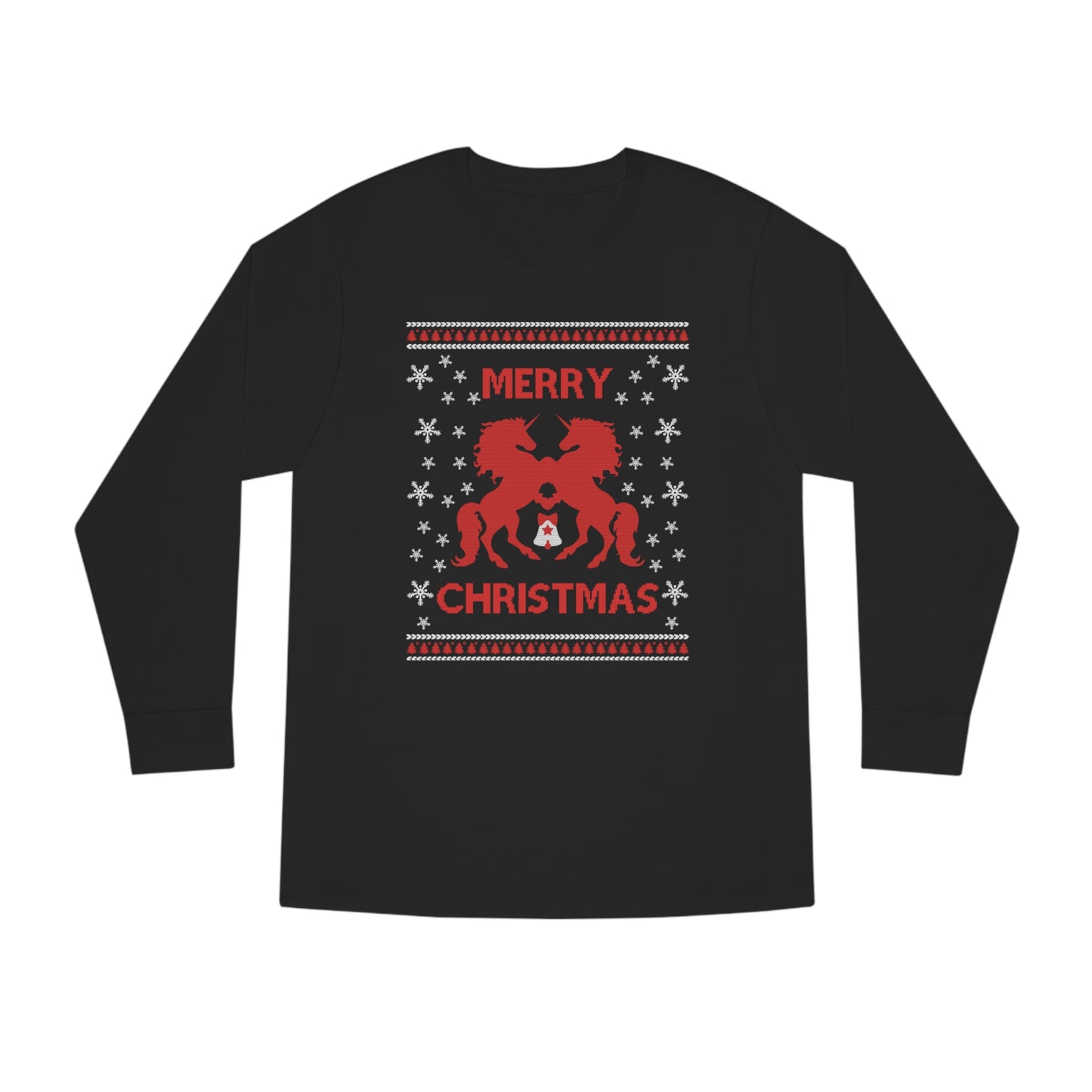 Merry Christmas Horses Christmas Ugly Sweater Long Sleeve Tee