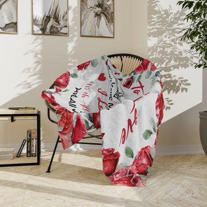 To My Love The Day I Met You Velveteen Blanket