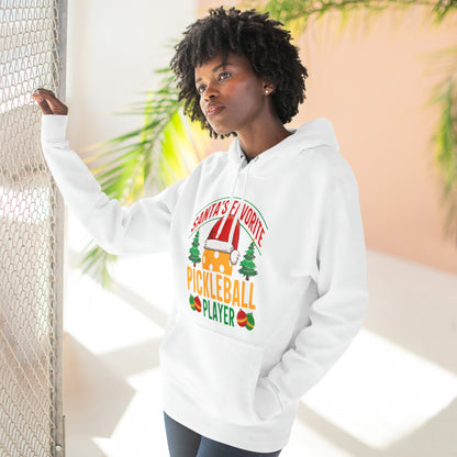 Santa's Favorite Pickleball Player  Christmas Pullover Hoodie