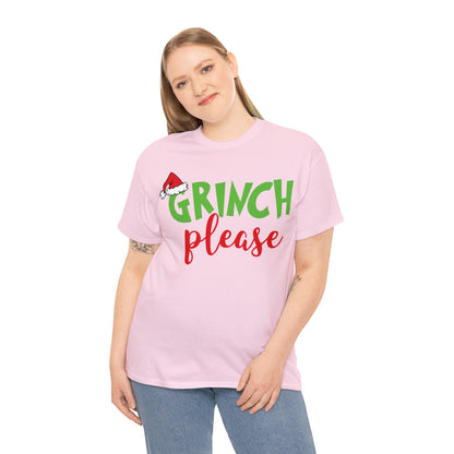 Grinch Please Christmas Short Sleeve Tee