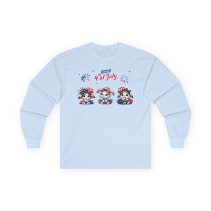 4th of July Rabbits in Tutus Long Sleeve T-Shirt