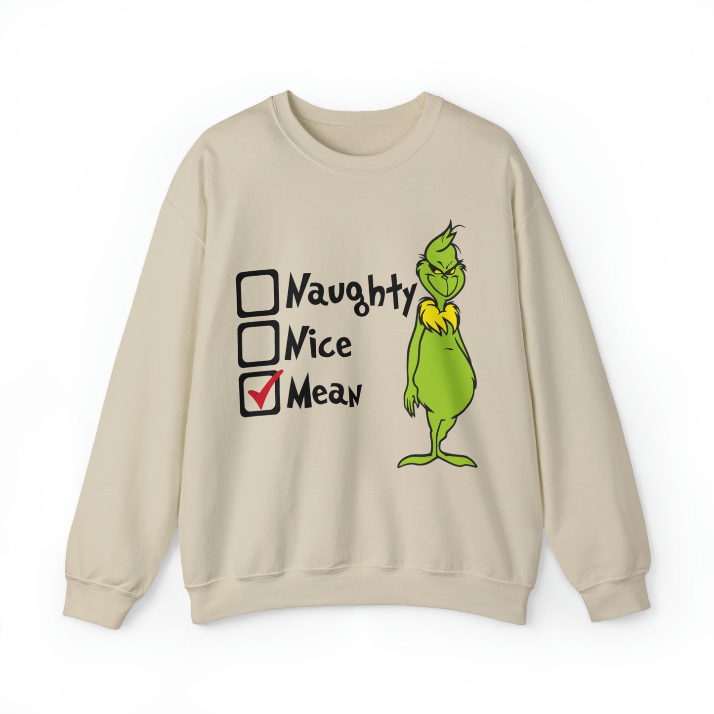 Naughty Nice Mean Grinch Christmas Sweatshirt