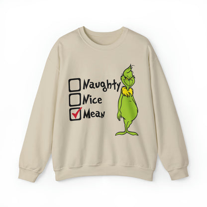 Naughty Nice Mean Grinch Christmas Sweatshirt
