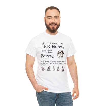 All The Bunnies Rabbit lover Unisex Heavy Cotton Tee
