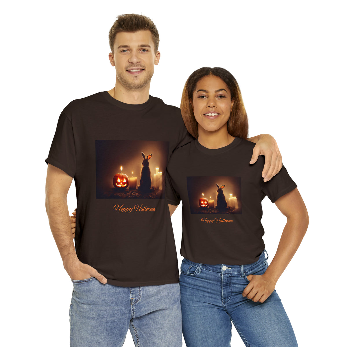 Hoppy Halloween Shirt Rabbit lover cotton Tee Tshirt