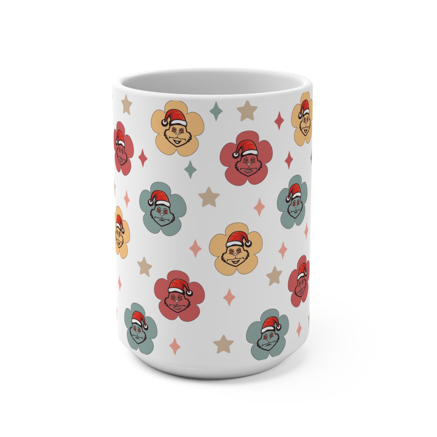 Grinch Pattern Mug 15oz
