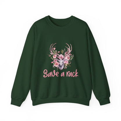 Save a Rack Deer Breast Cancer Sweatshirt