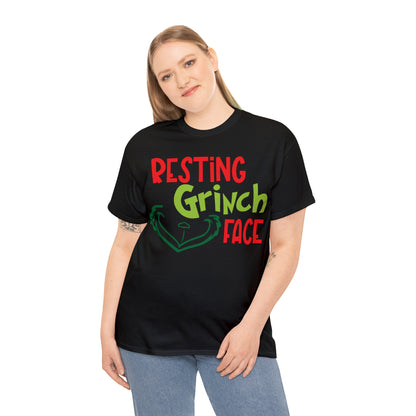 Resting Grinch Face Christmas Short Sleeve Tee