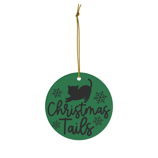 Christmas Tails Christmas Ceramic Ornament