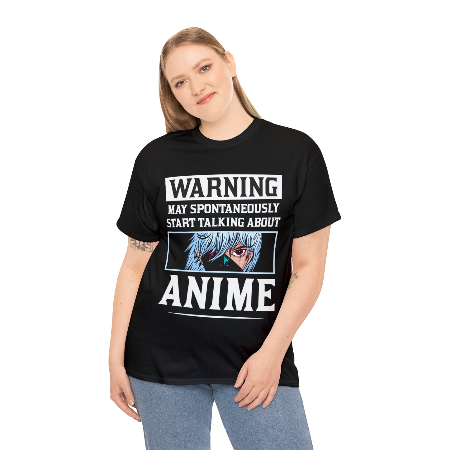 Warning May Spontaneously Start Talking About Anime Short Sleeve Tee