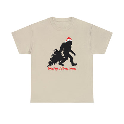 Sasquatch Big Foot Hairy Christmas Short Sleeve Tee