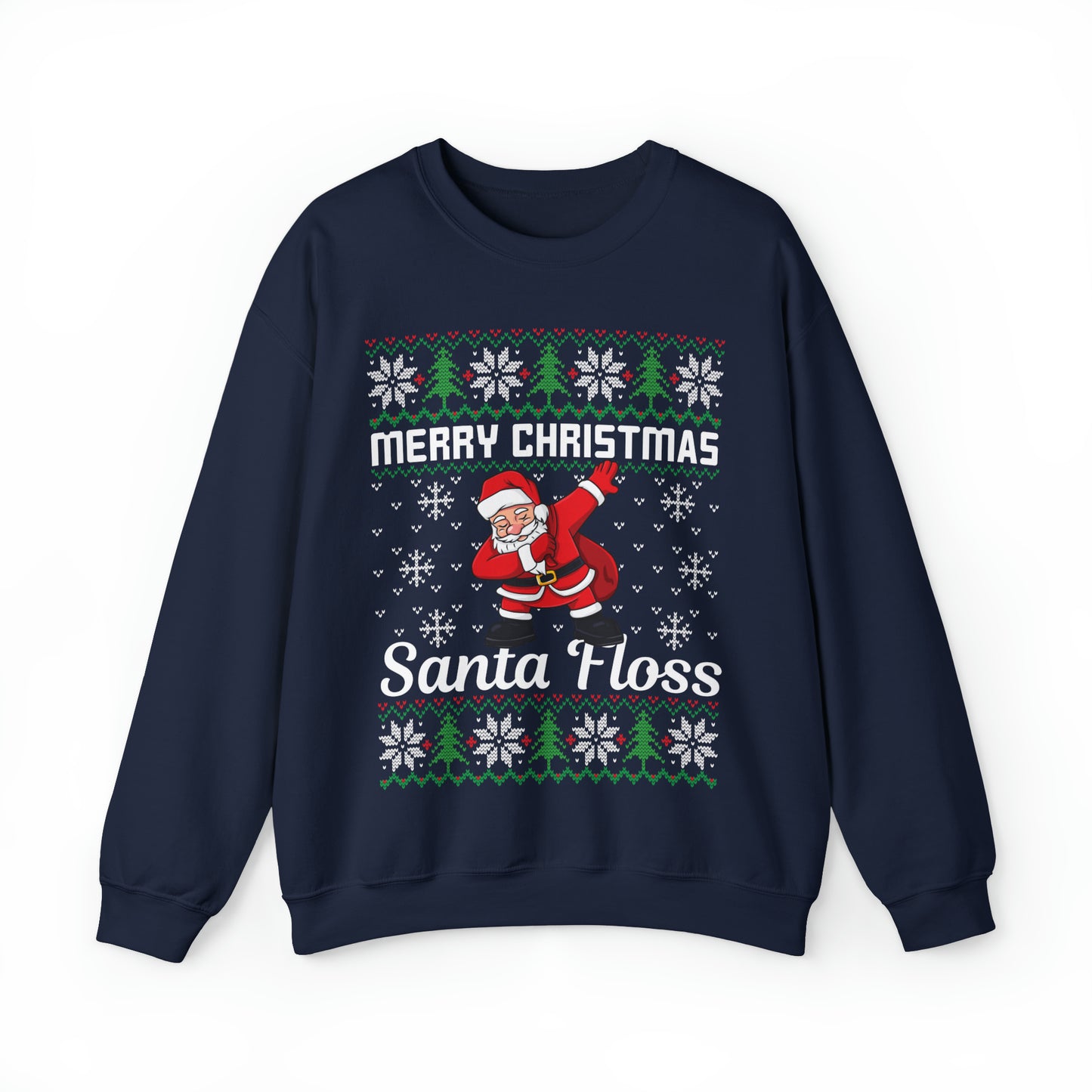 Merry Christmas Santa Floss Ugly Sweater Sweatshirt