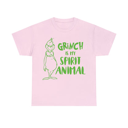 Grinch is My Spirit Animal Christmas Short Sleeve Tee