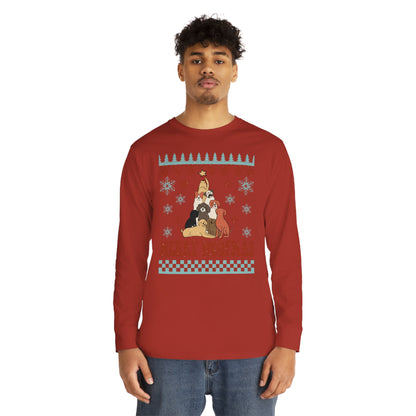 Merry Woofmas Dog Tree Christmas Ugly Sweater Long Sleeve T-shirt