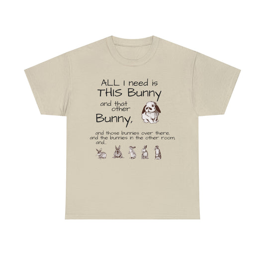 All The Bunnies Rabbit lover Unisex Heavy Cotton Tee
