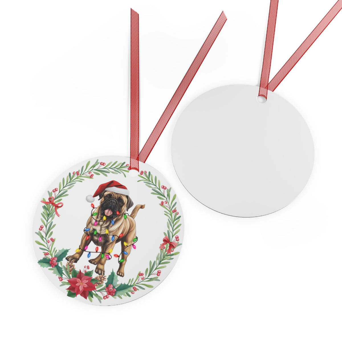 Bullmastiff Dog in Lights Ornament