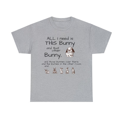 All The Bunnies Rabbit lover Unisex Heavy Cotton Tee