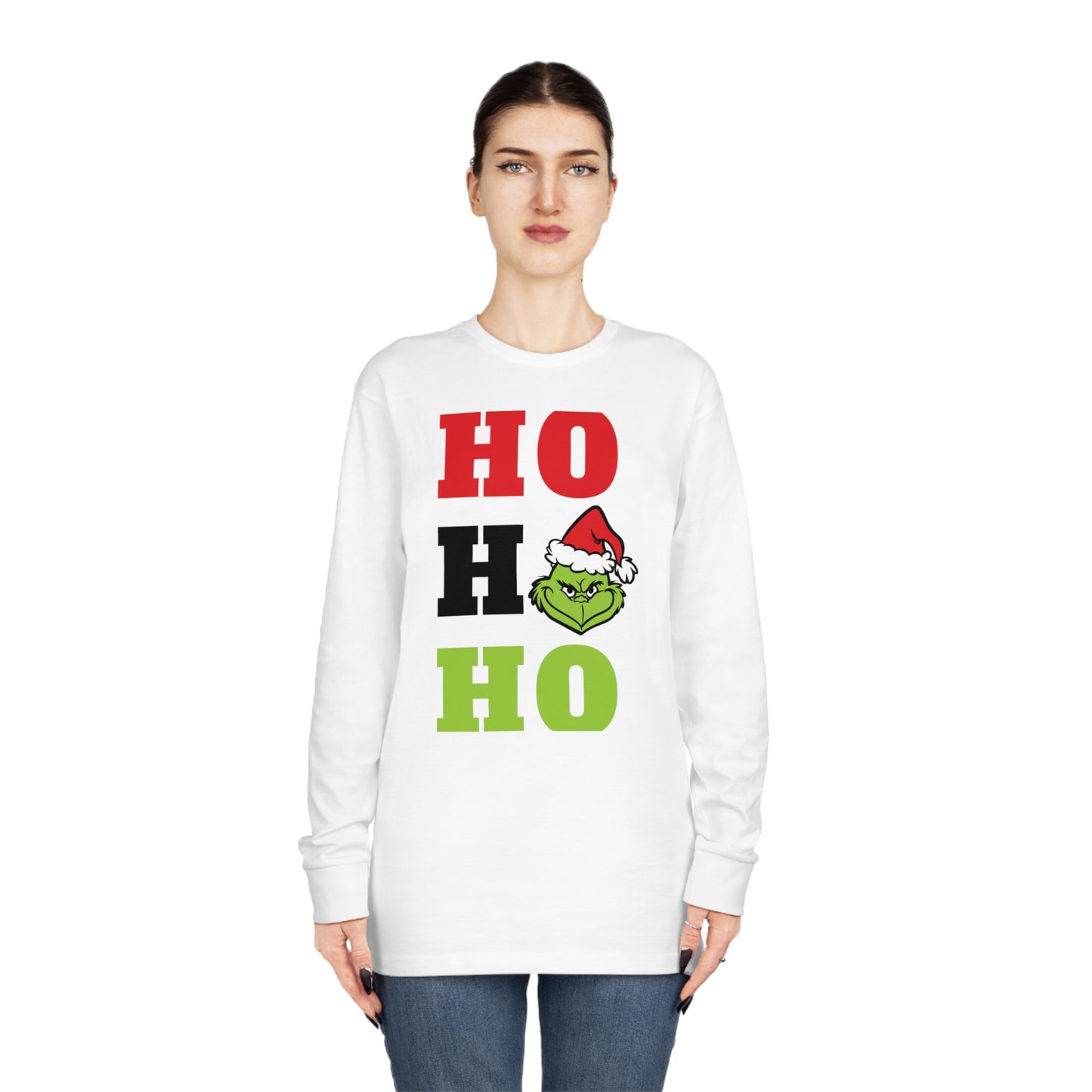 Grinch Ho Ho Ho Christmas Long Sleeve T-Shirt