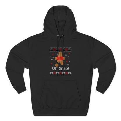 Oh Snap! Gingerbread Man Christmas Ugly Sweater Pullover Hoodie