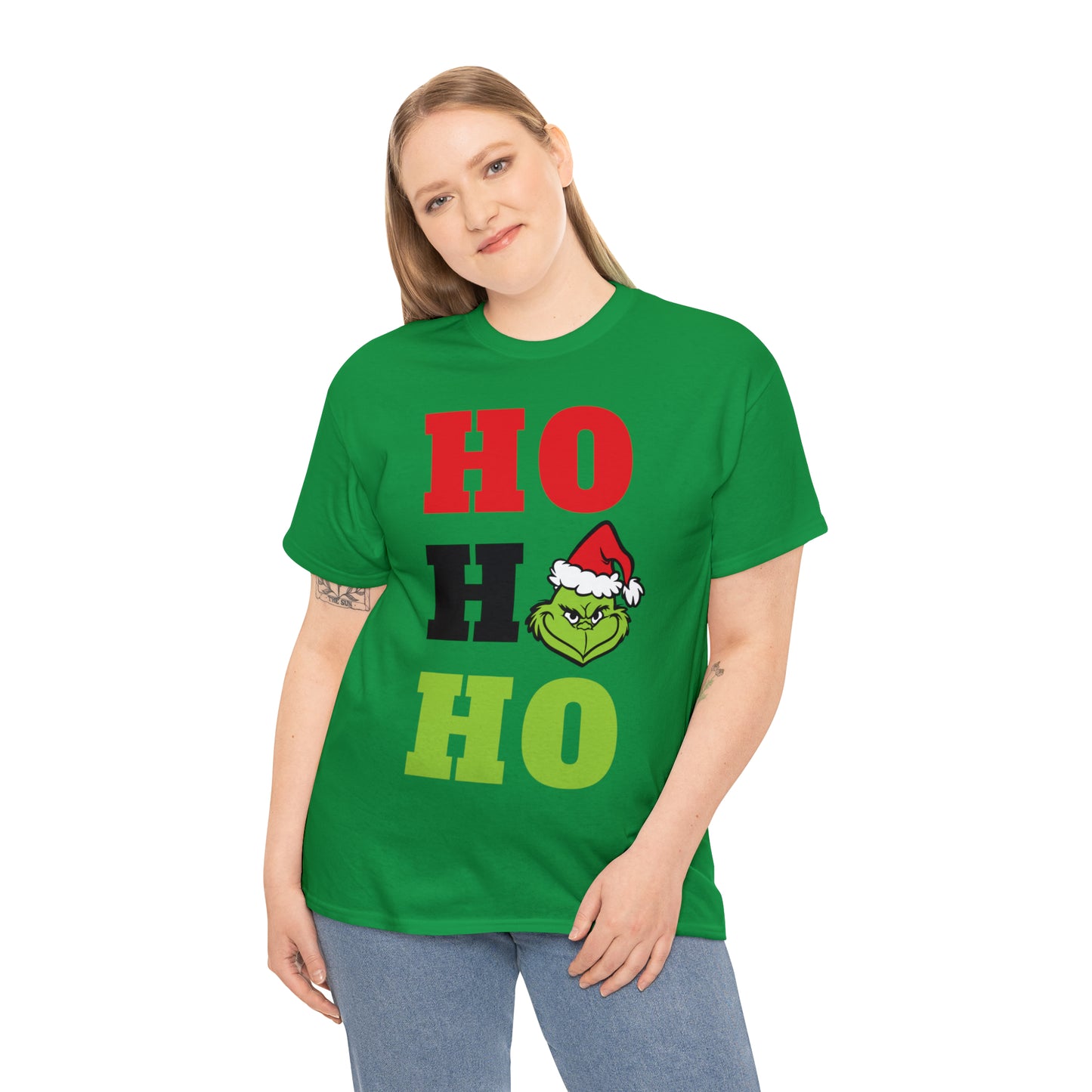 Grinch Ho Ho Ho Christmas Short Sleeve Tee